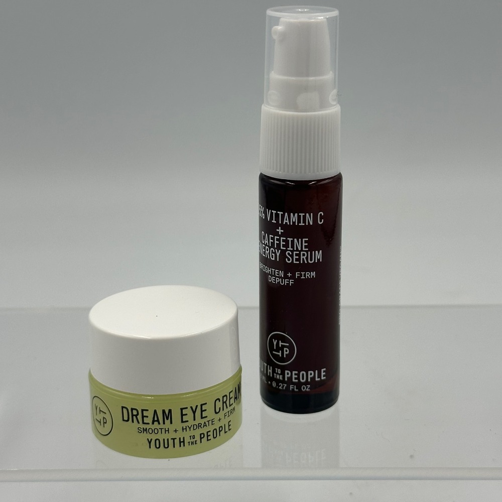 Youth To The People Duo Dream Eye Cream & 15% Vitamin C Caffeine Serum Vegan